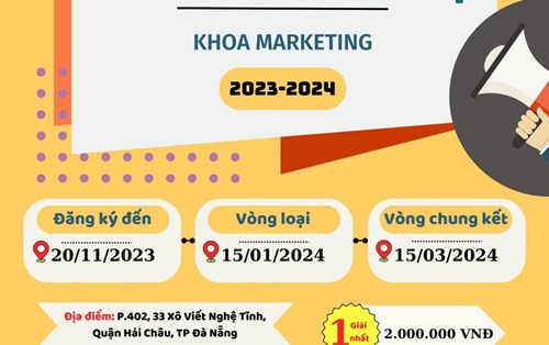 Cuộc thi Sinh viên khởi nghiệp – Khoa Marketing 2024 chính thức mở đơn đăng ký